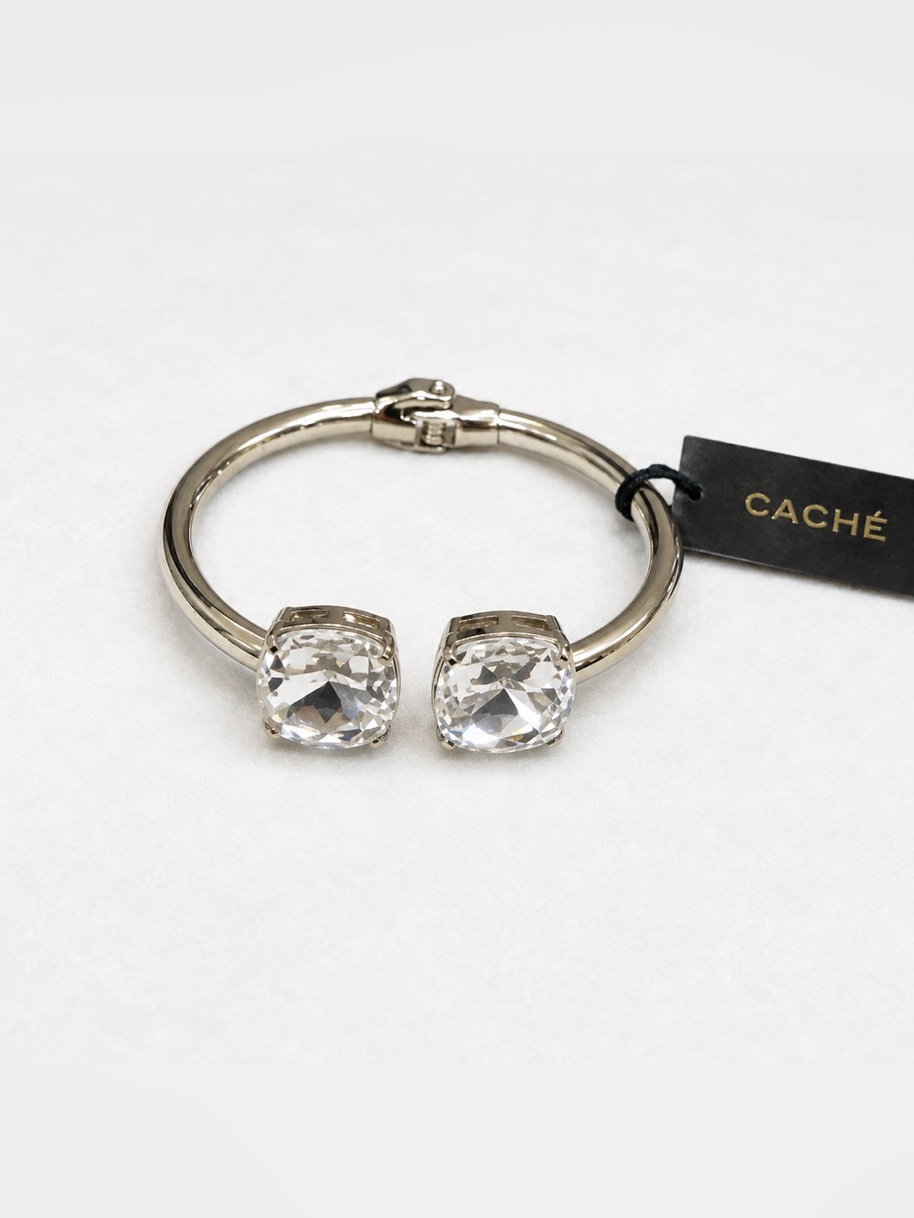 Cache Silver-Tone Bracelet with Clear Crystal Accents‎